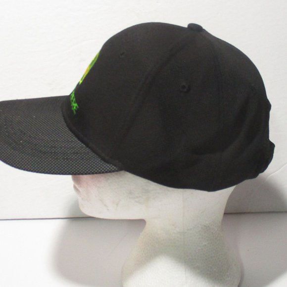JOHN DEERE Tractor Black Mesh Trucker Style Adjustable Hat Cap NEW!! - Picture 3 of 6